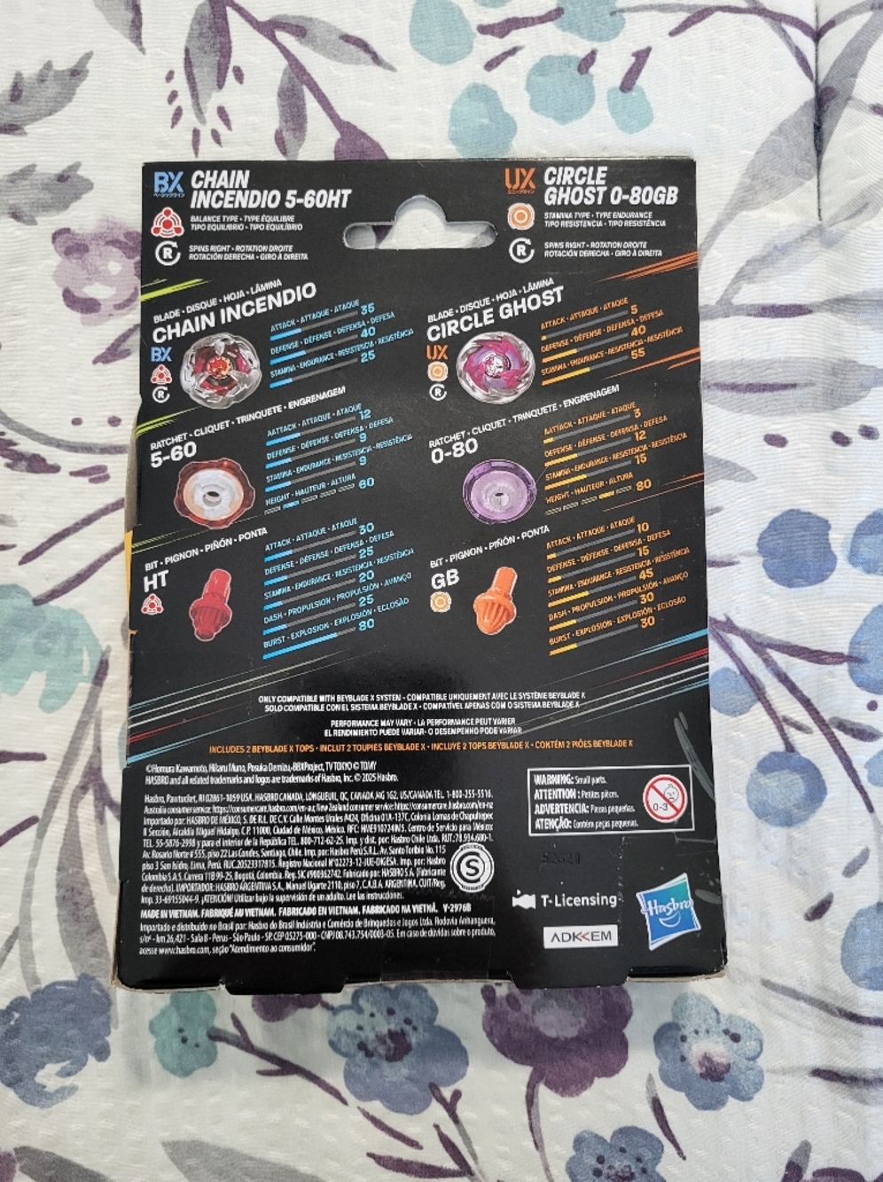 Hasbro Takara Tomy Beyblade X Circle Ghost/Tackle Goat/Sword Dran/Chain Incendio - Picture 6 of 6